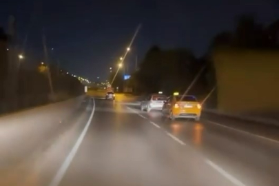 Nilüfer'de trafikte dehşet: İki taksici araç sıkıştırdı!