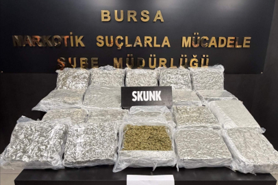 Bursa'da narkotik operasyonu: 45 kilo skunk ele geçirildi