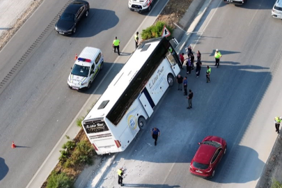 Tur otobüsü yan yattı: 34 yolcu için mucize kurtuluş