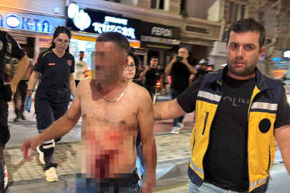 Bıçaklanan şahıs polislere soyunarak direndi