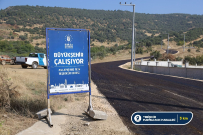 Bursa Büyükşehir'den 5 ilçede 22 kilometrelik yol yenilemesi