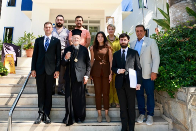 Patrik Bartholomeos’tan Bodrum Belediye Başkanı Mandalinci’ye ziyaret: Aya Nikola için restorasyon gündemde