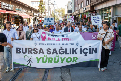 Bursa’da ‘Her Gün Halk Sağlığı’ için farkındalık yürüyüşü