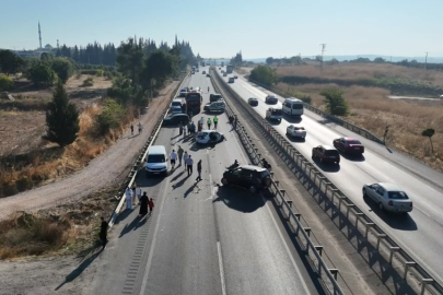 İzmir Yolu savaş alanına döndü: 10 araç birbirine girdi