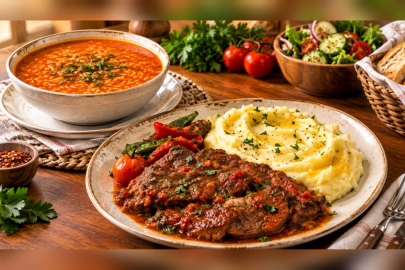 Akşama ne yapsam diyenlere: Çorba, salçalı biftek ve püre