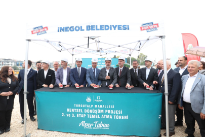 İnegöl'de kentsel dönüşümde 2 ve 3. etabın temeli atıldı