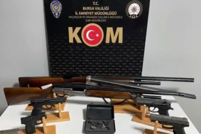 Bursa’da silah kaçakçılarına darbe: 10 gözaltı, 1 tutuklama
