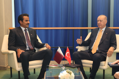 Erdoğan, New York'ta Katar Emiri Al Thani ile görüştü