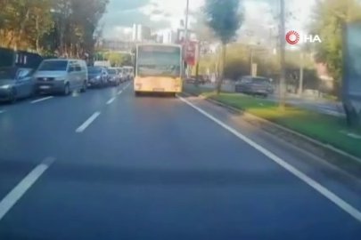 Karşı yöne geçen cip İETT otobüsü ile çarpıştı