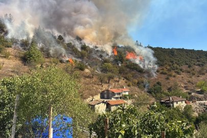 Büyükorhan'da orman yangını paniği: Yerleşim yerleri alarmda