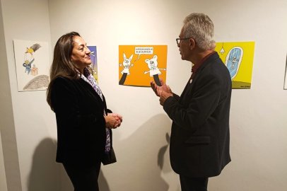 Nâzım Hikmet Kültürevi'nde kukla temalı karikatür sergisi