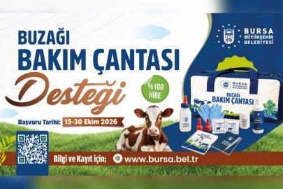 Bursa Büyükşehir'den yetiştiricilere 'Buzağı Bakım Çantası'