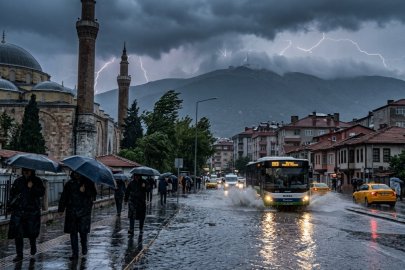 Bursa'da gün boyu gök gürültülü sağanak yağış bekleniyor