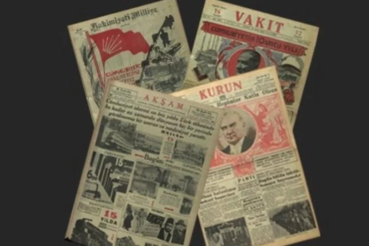 Arşivden çıkan Cumhuriyet Bayramı manşetleri