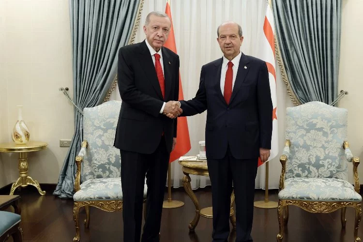 Cumhurbaşkanı Erdoğan, KKTC'li mevkidaşı Tatar ile görüştü