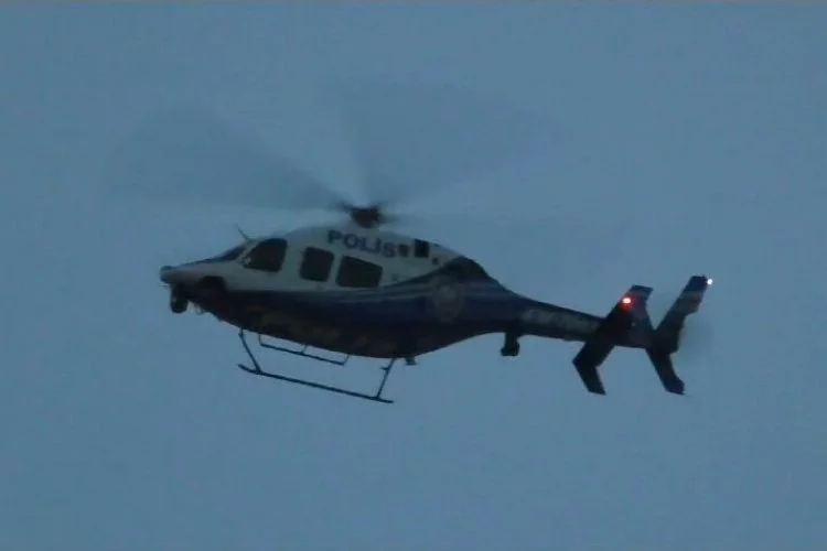Bursa'da helikopter ve dron destekli uyuşturucu operasyonu