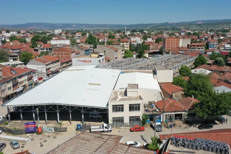 Bursa'da Yenişehir pazar alanında çalışma hızlandı