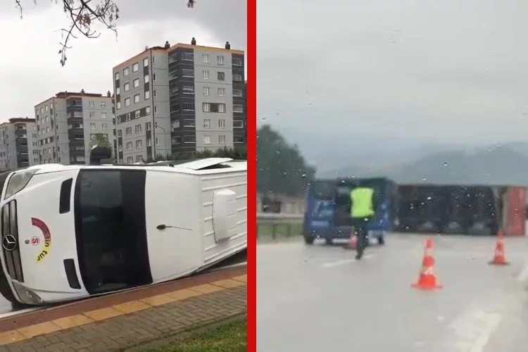 Bursa'ya yağmur yağdı: Kazalar peş peşe geldi!