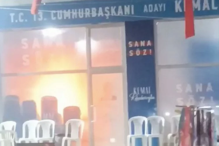 CHP'nin seçim ofisinde yangın