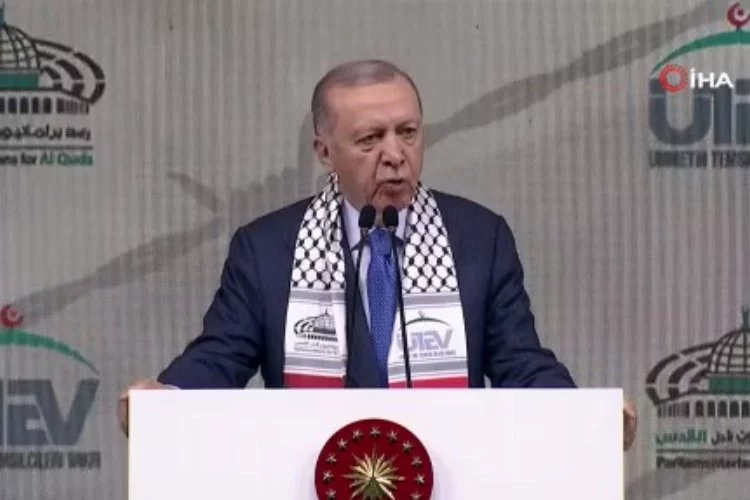 Cumhurbaşkanı Erdoğan: "İşgalci İsrail tarafından Kudüs'ün kadim kimliği adım adım yok ediliyor"