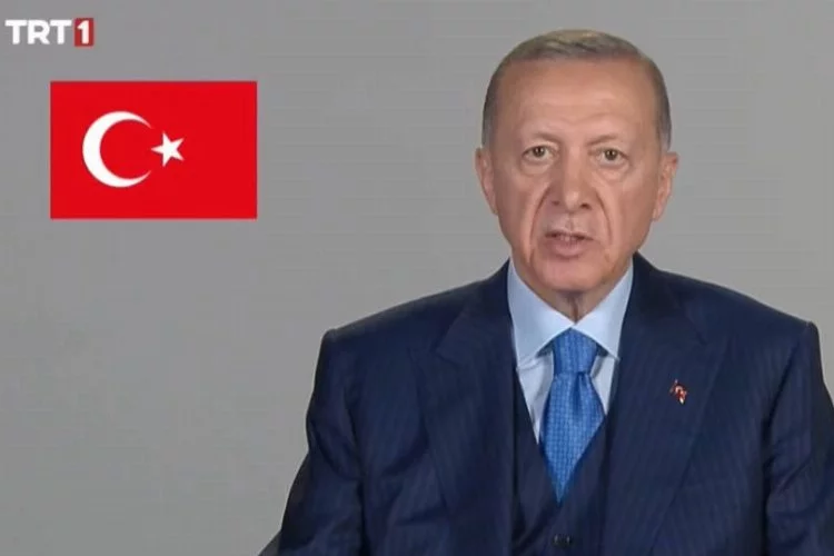 Cumhurbaşkanı Erdoğan, TRT'deki propaganda konuşmasını yaptı