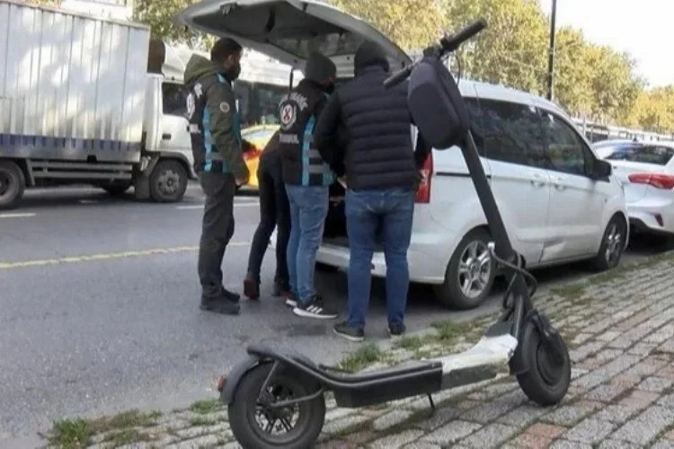 Elektrikli scooterı alkollü kullanınca ehliyetini kaptırdı