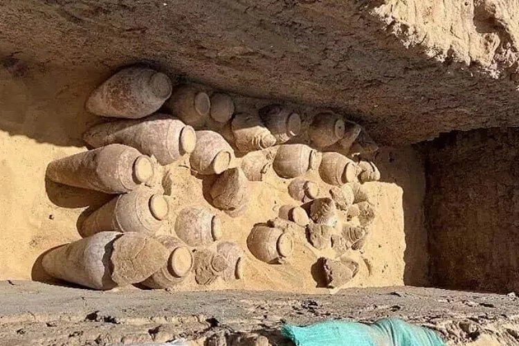 Mısır’da arkeologlar 5 bin yıllık şarap içeren testiler keşfetti