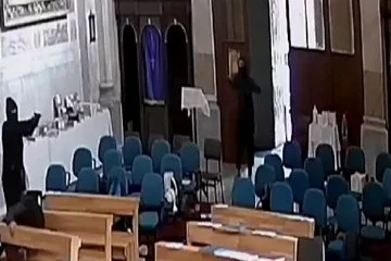 Santa Maria Kilisesi'nde yaşanan silahlı saldırı kamerada