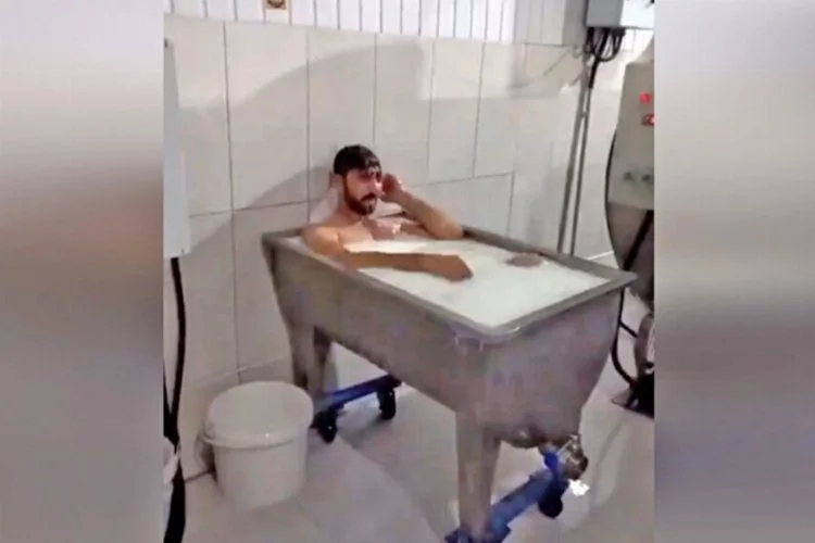 Süt kazanında banyo yapan işçi: İftiraya uğradım