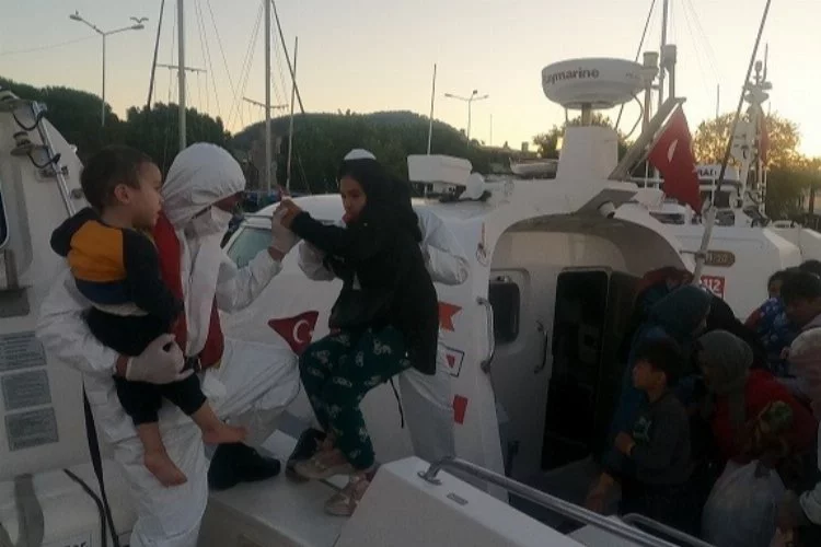 Yunan unsurlarınca ölüme terk edilen 45 kaçak göçmen kurtarıldı